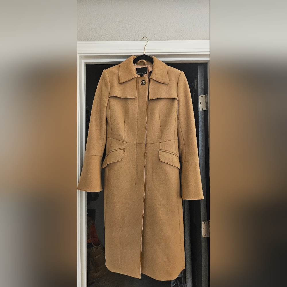Beautiful Camel Wool Coat With Bell Sleeves